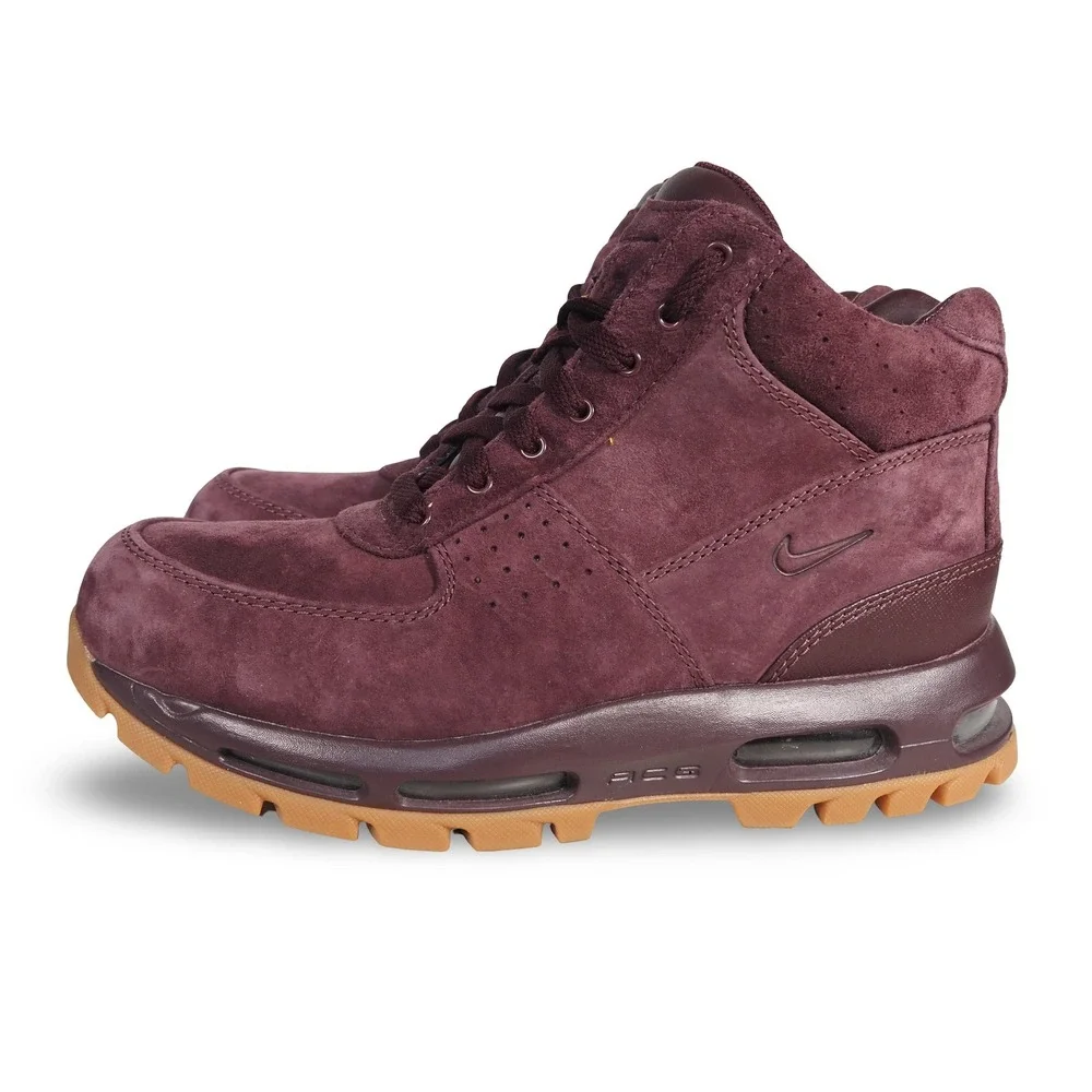 Nike ACG‎ Air Max Goadome Men's 8 Deep Burgundy Gum Suede Boots 865031-602